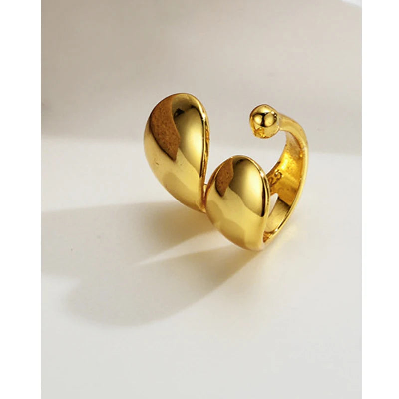 100% 925 Sterling Silver Glossy Double-Layer Ear Cuff Clip Wide Ear Bone Buckle without Piercing Fine Jewelry