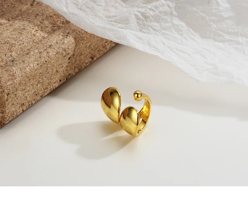 100% 925 Sterling Silver Glossy Double-Layer Ear Cuff Clip Wide Ear Bone Buckle without Piercing Fine Jewelry