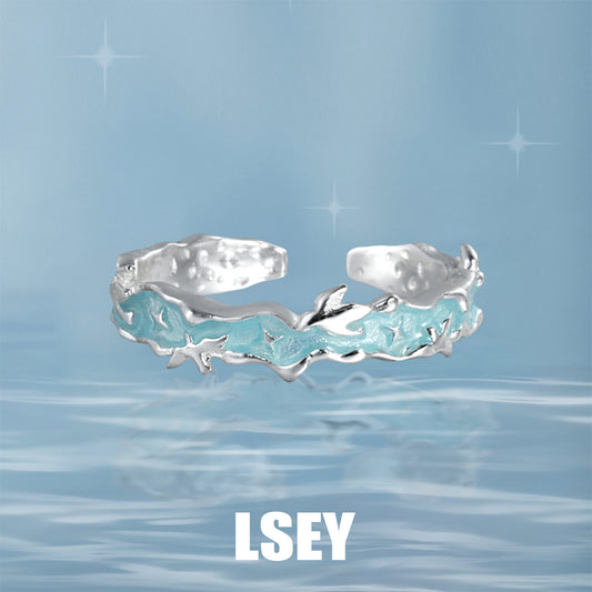 Star River Dream Flying Bird Ring Pure Silver S925 Romantic and Dreamy High End Open End Ring Small Silver Jewelry