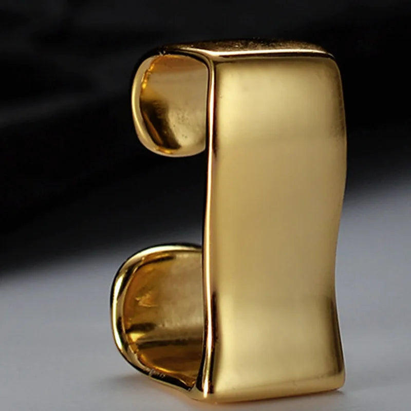 100% 925 Sterling Silver Smooth Surface Ear Cuff Clip on Earrings For Women Girl Without Piercing Earings Jewelry