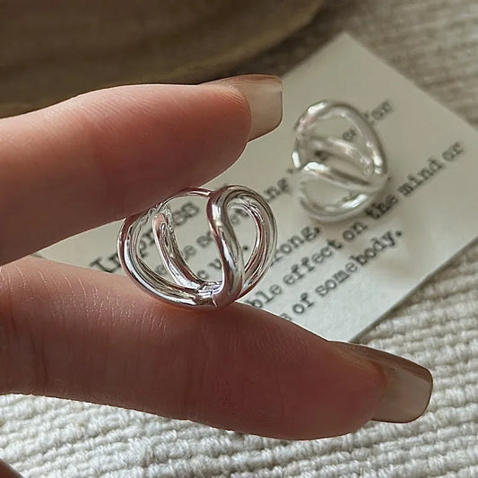 100% 925 Sterling Silver Retro curved ear buckle, Korean style, simple and fashionable, wholesale of ear accessories