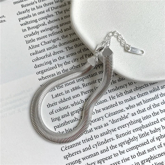 100% S925 Sterling silver Heavy Industry Snake Chain Bracelet For Women Men Wedding Engagement Fashion Jewelry Gifts
