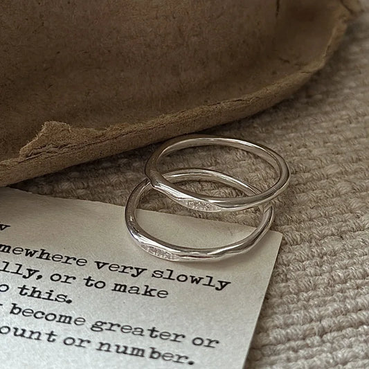  S925 Sterling Silver Retro minimalist finger joint ring Korean style minimalist retro ring wholesale