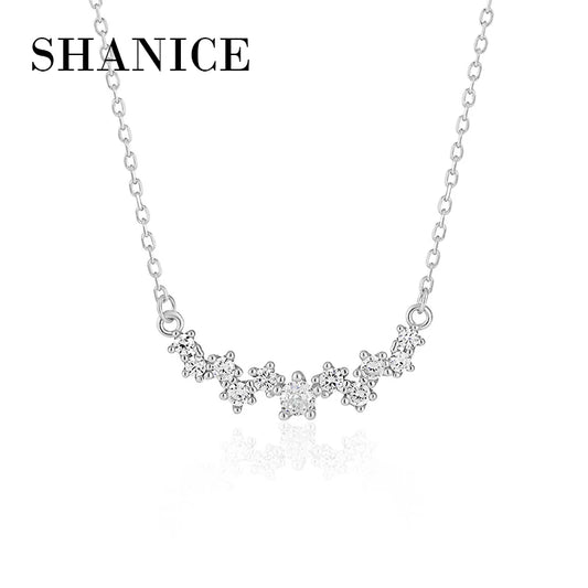 SHANICE Women S925 Sterling Silver Star of David Zircon Choker Chain Pendant Necklace  Luxury Anniversary Wedding Jewelry