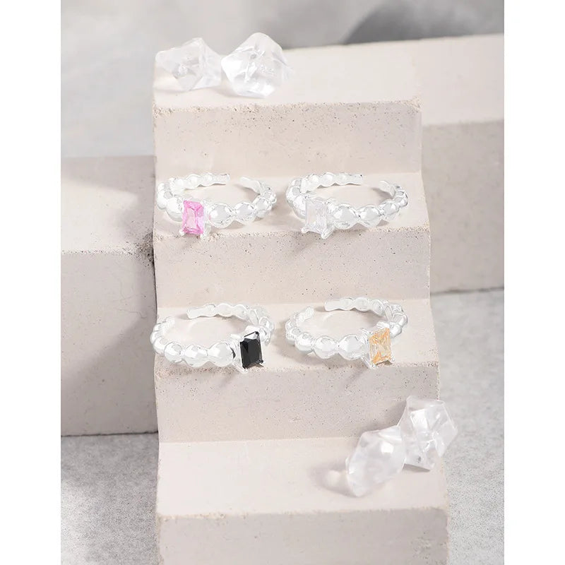 Small and Luxury Design with Versatile Bubble Ball Zircon Ring, S925 Sterling Silver Women's Ring