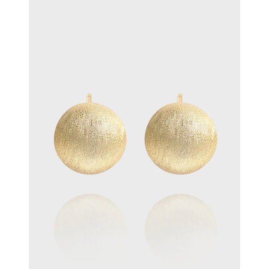 925 Sterling Silver Semicircle Stud Earrings Compact Delicate Small Pea Ear Studs Female Fashion Jewelry Daily Collocation